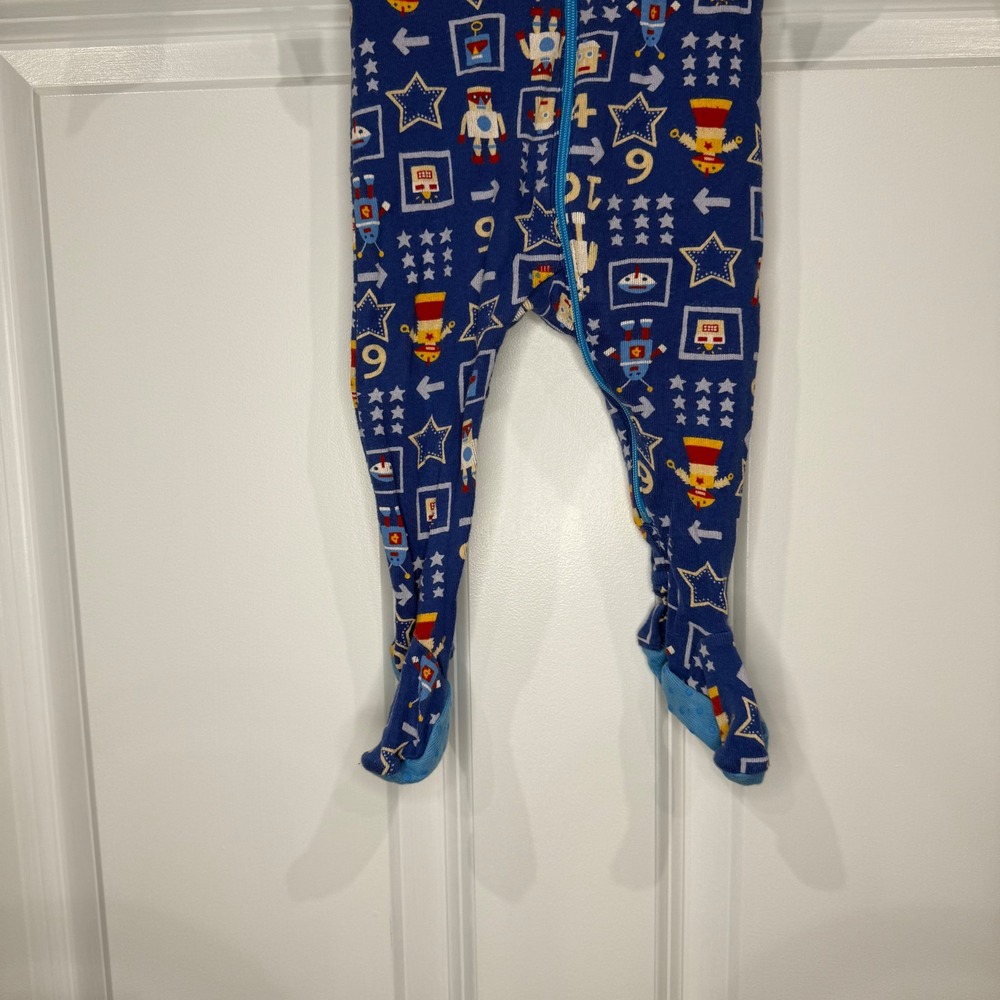 Baby Gap Sleepwear Robot Stars Footed Pajamas Size 3-6 Months - Picture 3 of 4